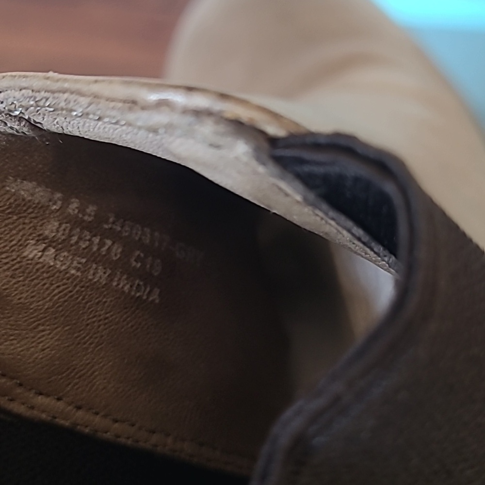 Frye Gray Leather Slip-on Ankle Boots Size 8.5 - Picture 7 of 7